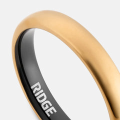 4mm Rounded Ring Set - 24K Gold