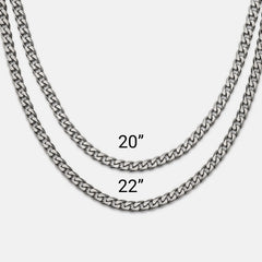 5mm Curb Chain - Titanium - 22"