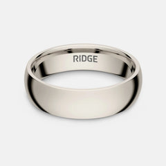 6mm Rounded Ring Set - Platinum - Tantalum Carbide