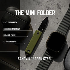 Mini Folder - Matte Olive