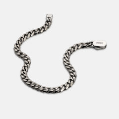6mm Curb Bracelet - Titanium - Large